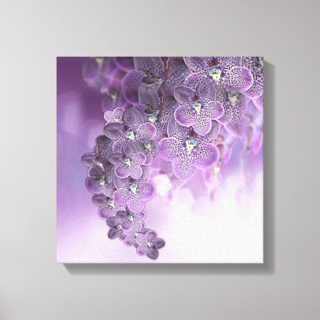 Shades of Violet Purple Orchids Canvas Print (Front)