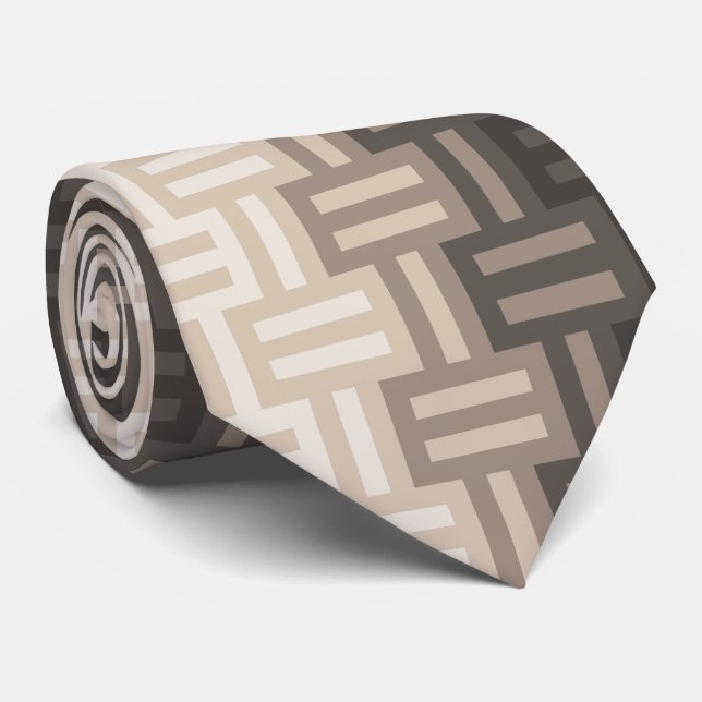 Shades of warm Neutrals quilt pattern Tie (Rolled)