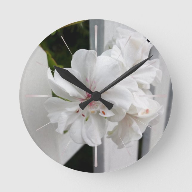 shades of white round clock (Front)
