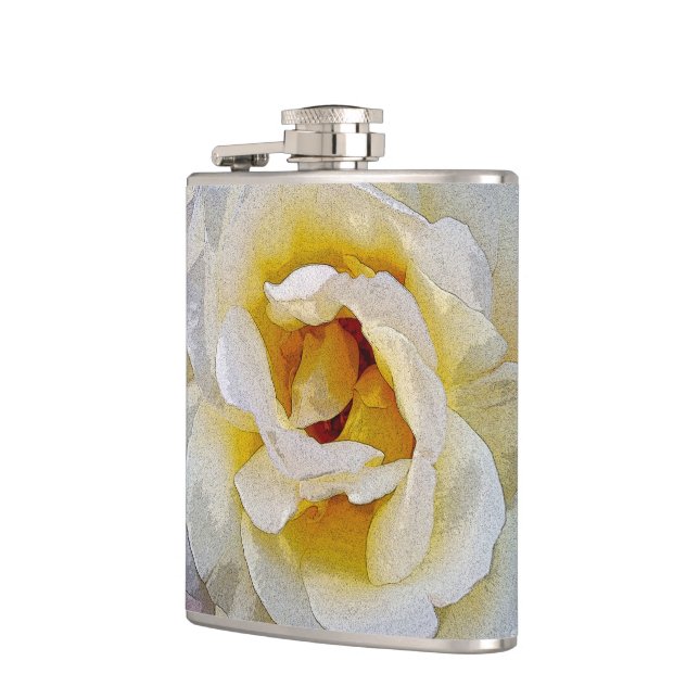 shades of white to yellow hip flask (Left)