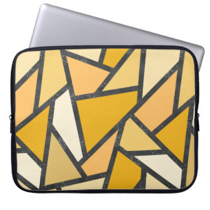 Shades of yellow stained glass pattern laptop sleeve