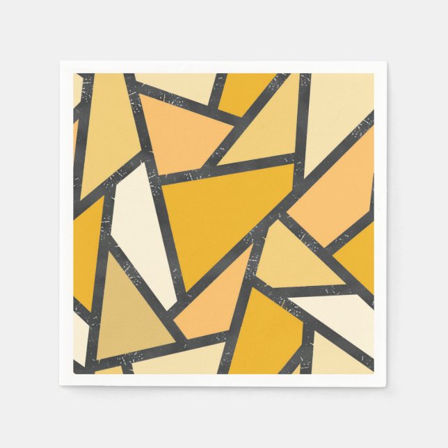 Shades of yellow stained glass pattern napkin (Front)