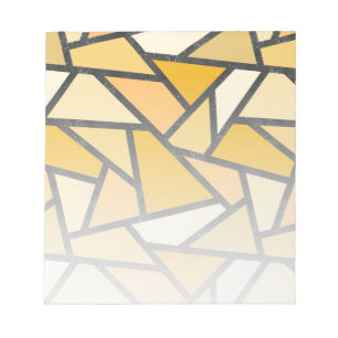 Shades of yellow stained glass pattern notepad