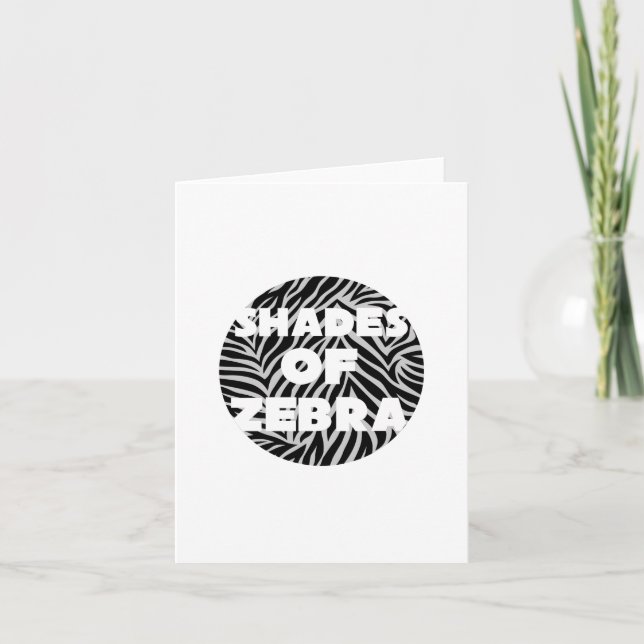 Shades of Zebra note cards (Front)