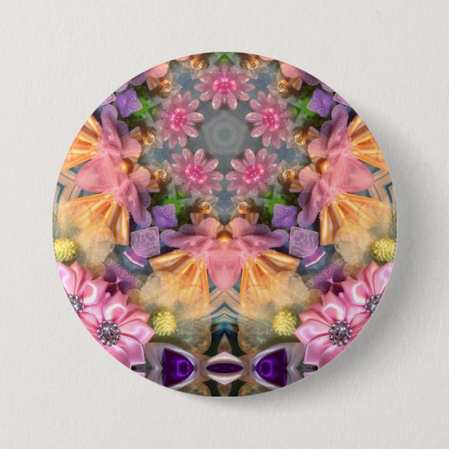 ~ Shades Yellow, Purple, Pink, Blue ~ Button (Front)
