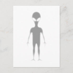 Shadow Alien Customisable printed background colou Postcard