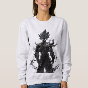 Shadow Anime Warrior Sweatshirt – Monochrome Power