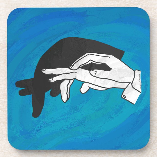 Shadow Anteater On Blue Coaster (Front)
