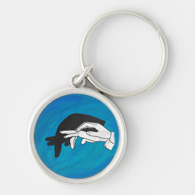 Shadow Anteater On Blue Key Ring (Front)