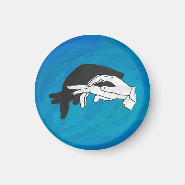 Shadow Anteater On Blue Magnet (Front)
