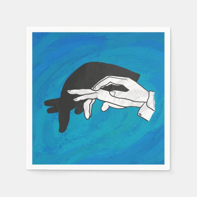 Shadow Anteater On Blue Napkin (Front)