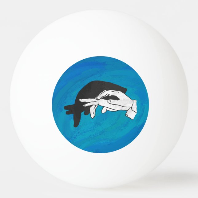 Shadow Anteater On Blue Ping Pong Ball (Back)