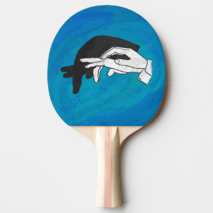 Shadow Anteater On Blue Ping Pong Paddle