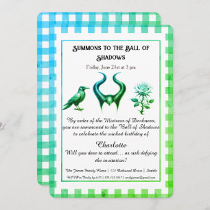 Shadow Ball Dark Fantasy Birthday Design Script Invitation