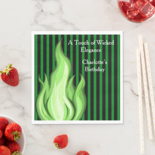 Shadow Ball Dark Fantasy Party green Paper Cup Napkin