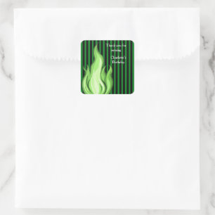 Shadow Ball Dark Fantasy Party   green Paper Cup Square Sticker
