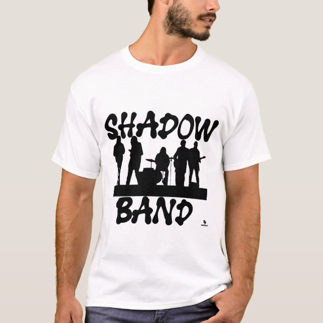 Shadow Band Funny Music Slogan Design T-Shirt (Front)