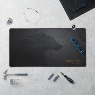 Shadow Beast Minimal – Premium Wolf Gaming  Desk Mat