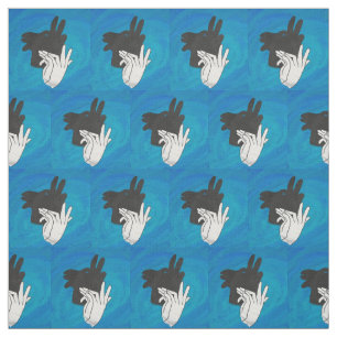 Shadow Billy Goat on Blue Fabric
