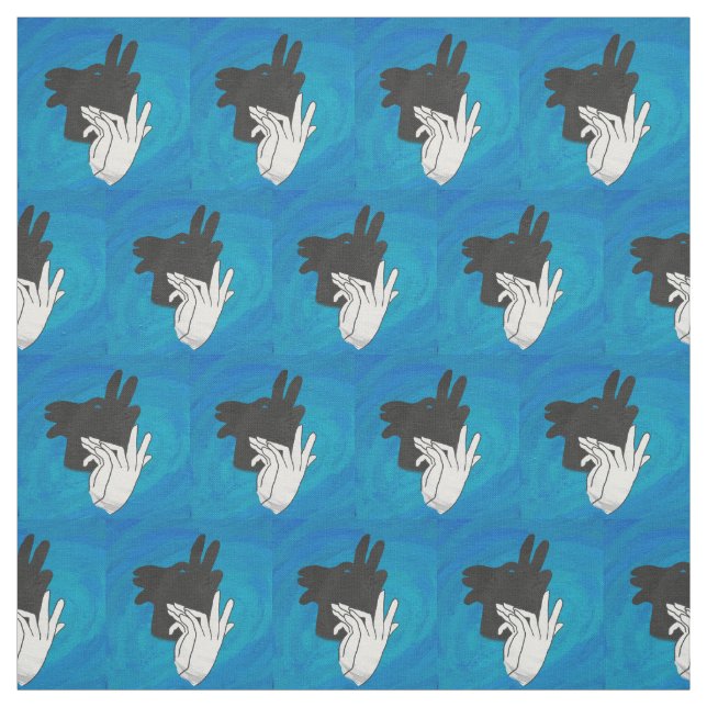 Shadow Billy Goat on Blue Fabric (Swatch)