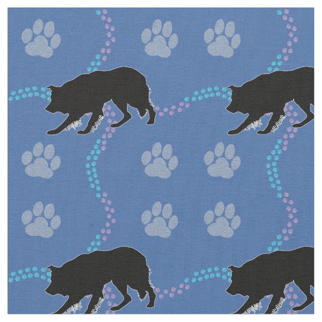 Shadow Border Collie Fabric (Close Up)