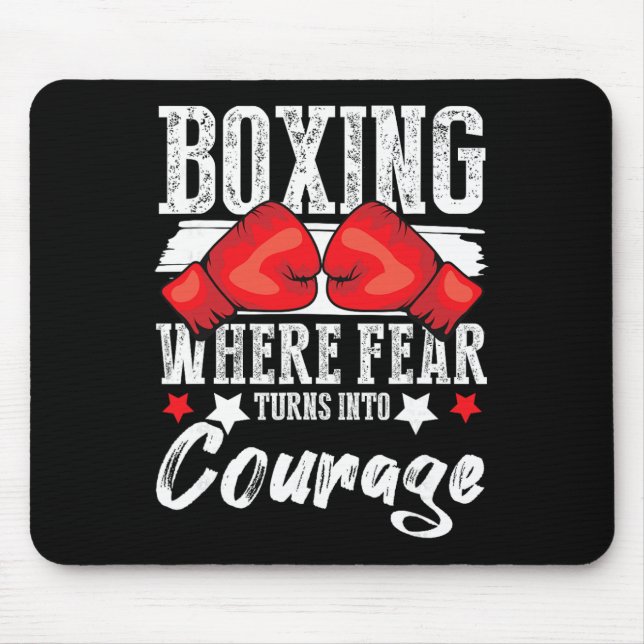 Shadow Boxing Punching Kickboxing G Gloves Boxer F Mouse Pad (Front)