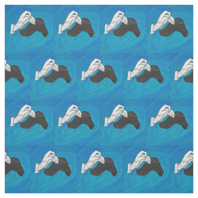 Shadow Camel on Blue Fabric (Swatch)