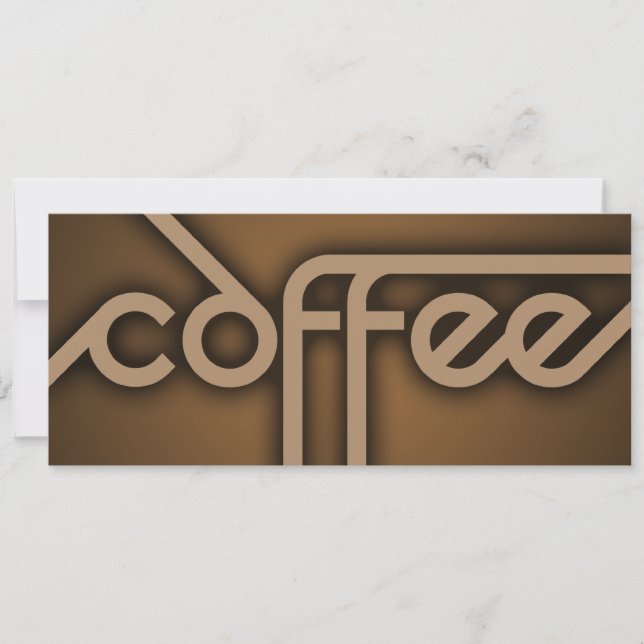 shadow COFFEE (colour customisable) Invitation (Front)