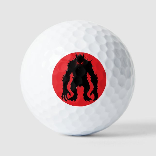 Shadow Demon Monster Red Eyes Horror gift Golf Balls (Front)