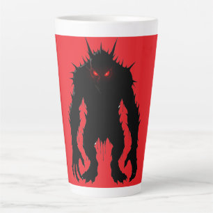 Shadow Demon Monster Red Eyes Horror gift Latte Mug