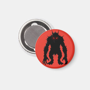 Shadow Demon Monster Red Eyes Horror gift Magnet