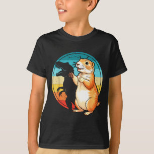 Shadow dinosaur funny puppet happy groundhog day T-Shirt