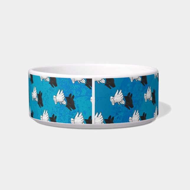 Shadow Dog on Blue Bowl (Back)