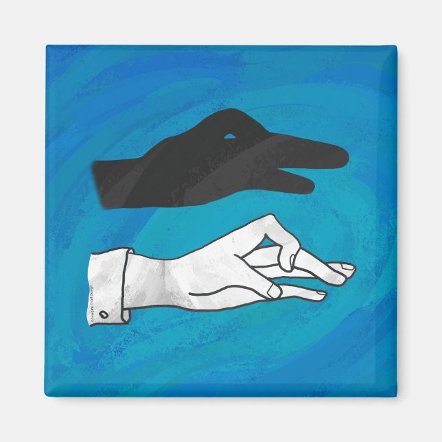 Shadow Duck On Blue Magnet (Front)