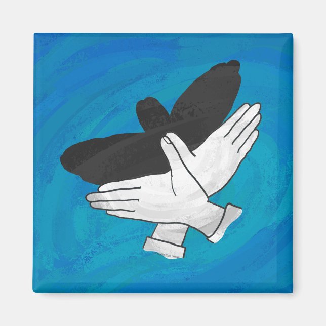 Shadow Eagle On Blue Magnet (Front)