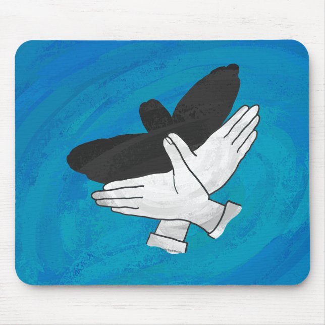 Shadow Eagle On Blue Mouse Pad (Front)