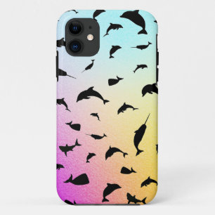 Shadow fish shark whale gradient colourful galaxy Case-Mate iPhone case