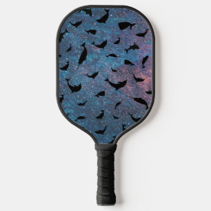 shadow fish shark whale on gradient galaxy pickleball paddle