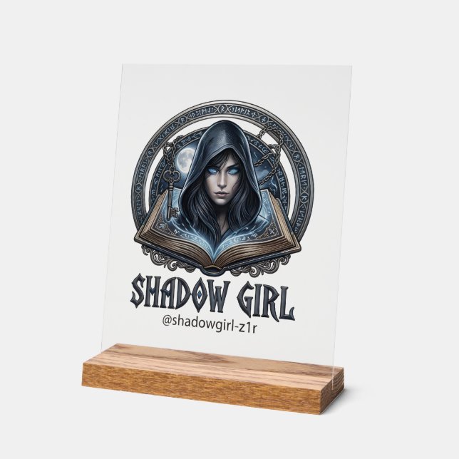 shadow girl acrylic sign (Angle)