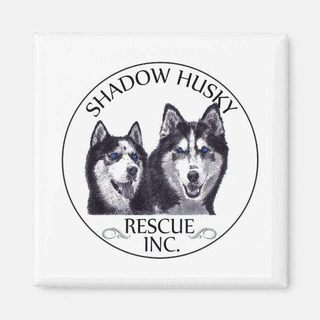 Shadow Husky Rescue Logo Magnet (Front)
