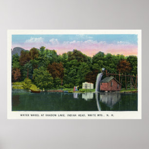Shadow Lake Water Wheel Indian Head View Poster