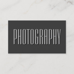 Shadow Letter Grey Photograph Artist Business Card