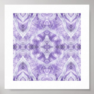 Shadow Light Purple Abstract Watercolor Art Poster