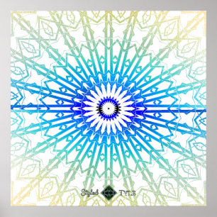 Shadow Looking Glass Mandala 2 ( Rainbow ) Poster