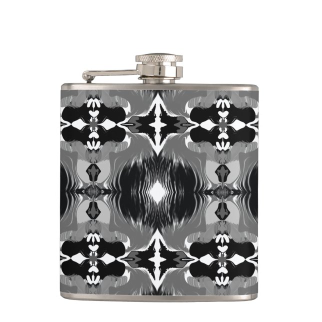 Shadow Mirror Pattern  Hip Flask (Front)