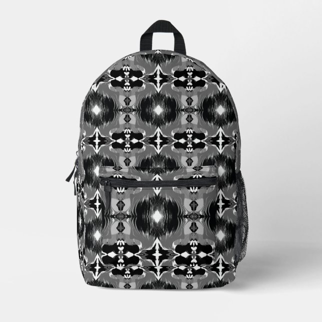 Shadow Mirror Pattern  Printed Backpack (Front)