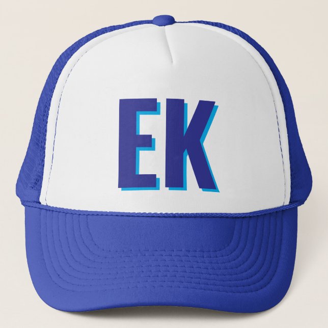 Shadow monogram Beach Bachelorette Party Favours Trucker Hat (Front)