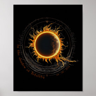Shadow Of Totality Watching Shirt 2024 Total Solar Poster