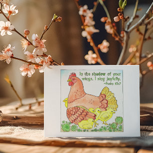 Shadow of Your Wings Inspirational Post Card