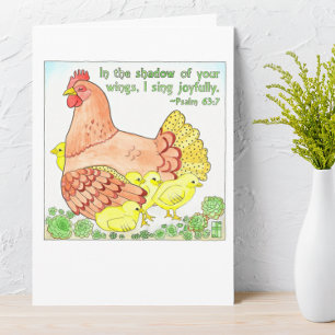 Shadow of Your Wings Mother Hen Mother's Day Card